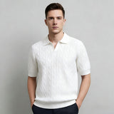 Polo de Punto Trenzado Old Money — Negro