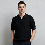 Polo de Punto Trenzado Old Money — Negro